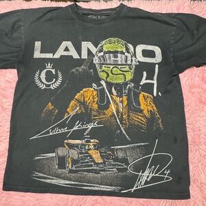 Mitchell & Ness Black Graphic Racing Tee